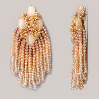 Thumbnail for gold pearl earrings for women