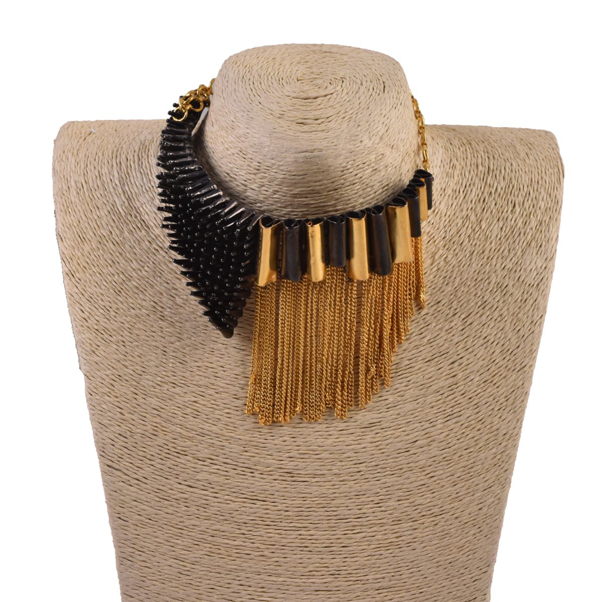 Gold and Black Statement Necklace