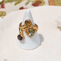 Thumbnail for gold multi stone ring
