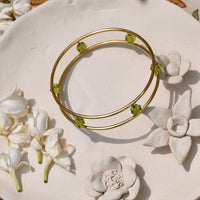 Thumbnail for Peridot bangle bracelet gift for her