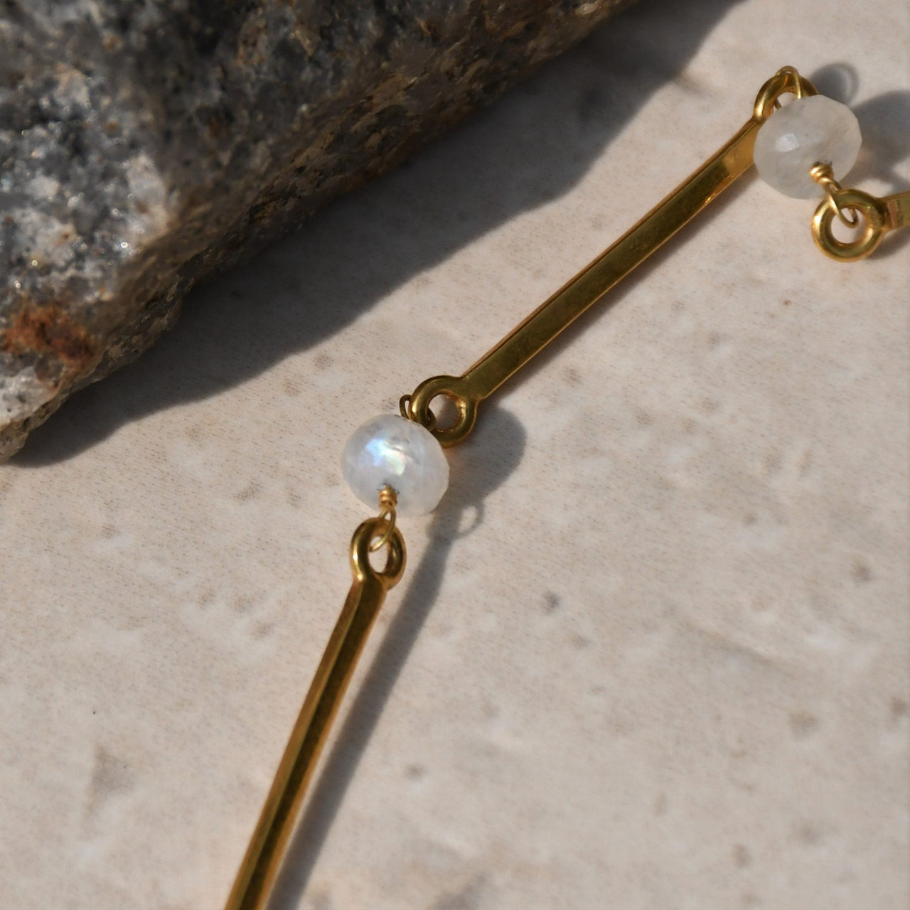 Women's moonstone necklace 18k gold plated choker price