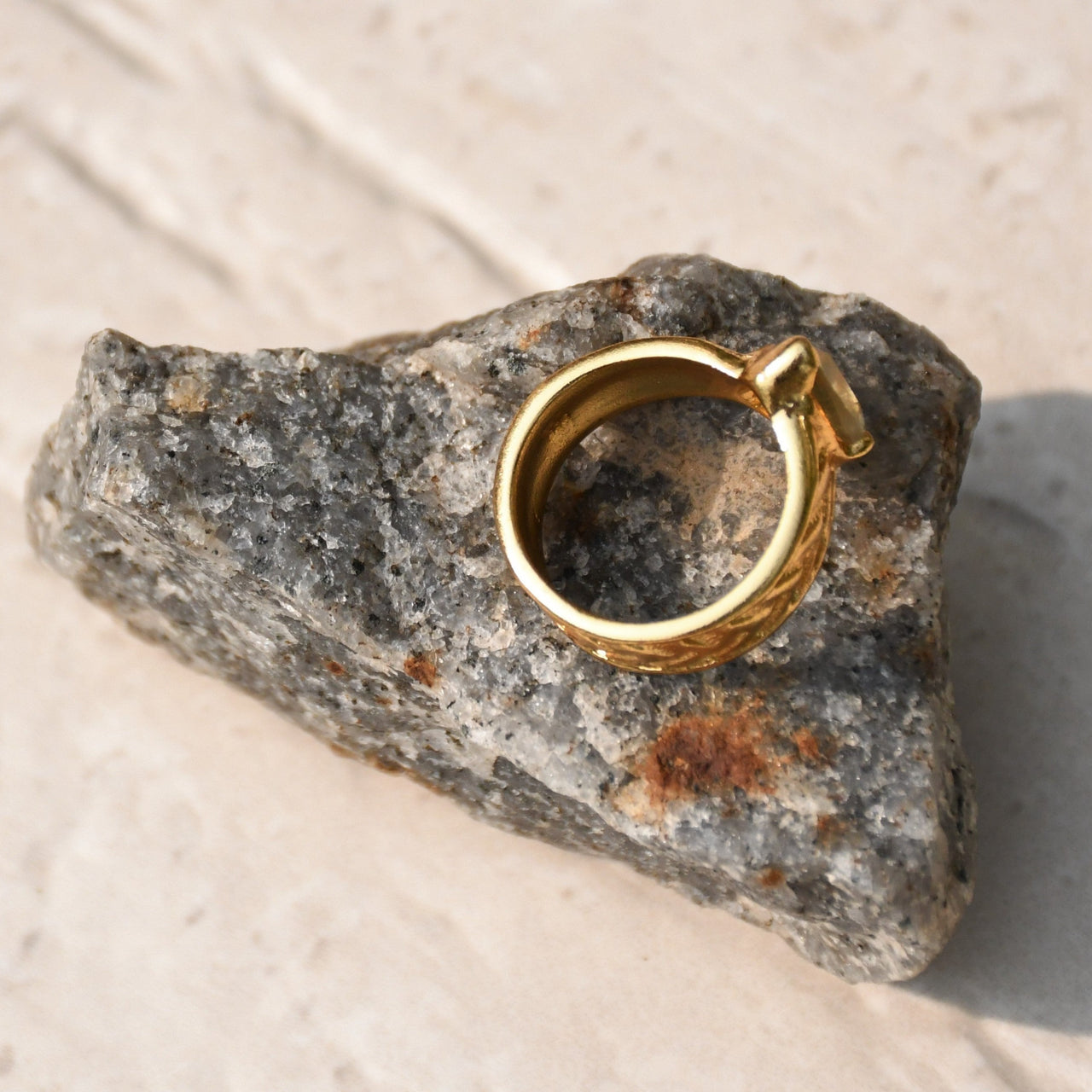 gold ring with citrine