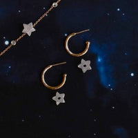 Thumbnail for Rose Quartz Venus Star Hoop Earrings for girlfriend