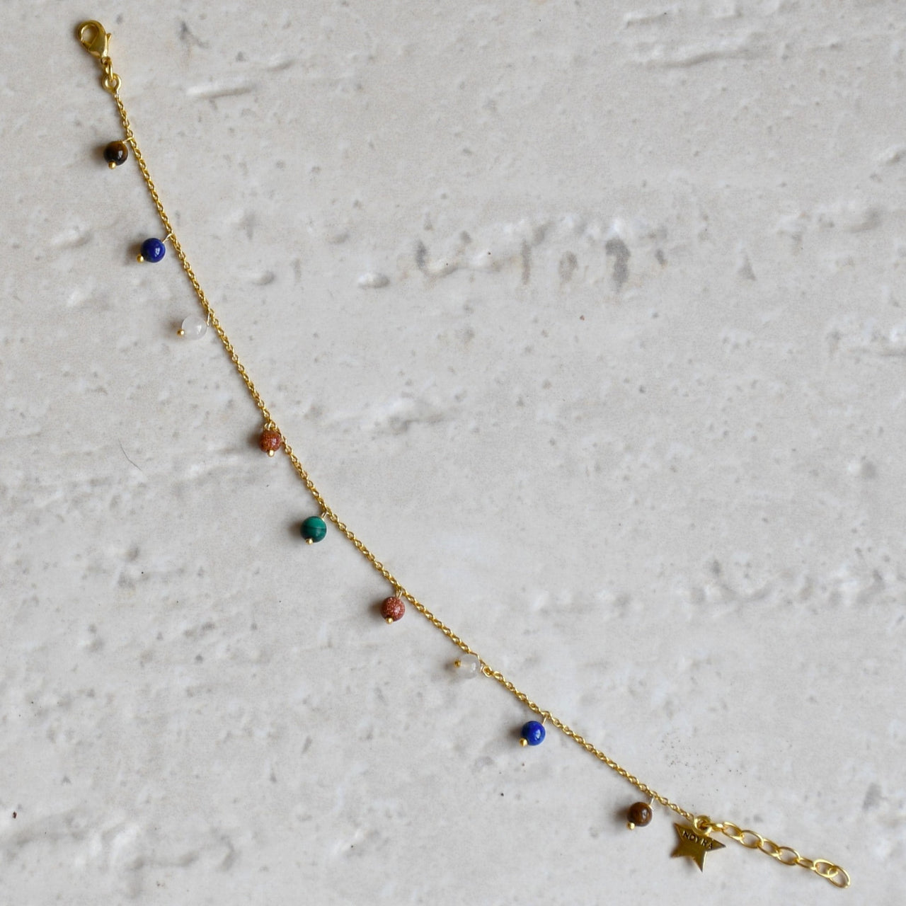Noyra - Galaxaia Chain Bracelet - 5 Semi-Precious Stones