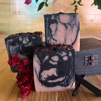 Thumbnail for rose clay and charcoal soap with coconut milk