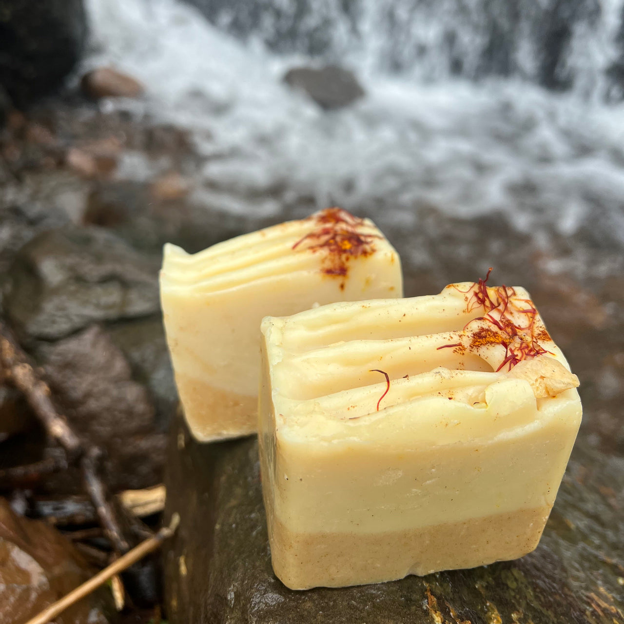 saffron handmade soap with turmeric