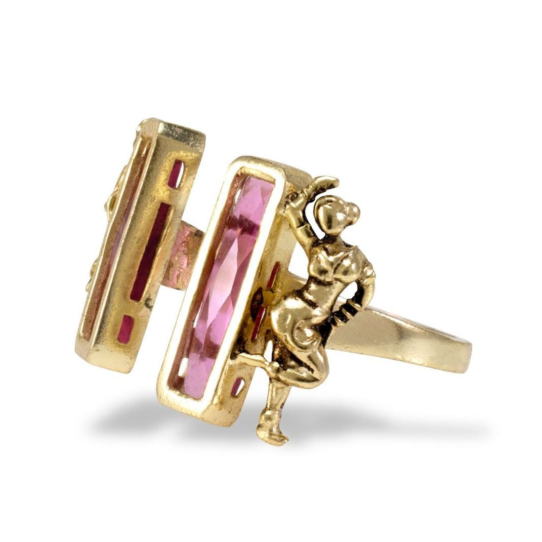 ring with pink stone