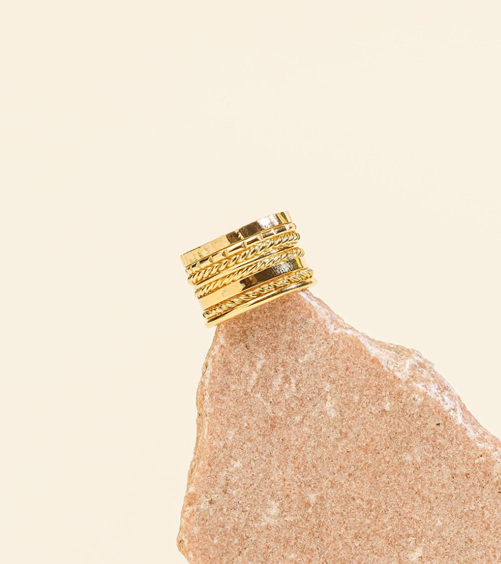 Stackable ring gold plated