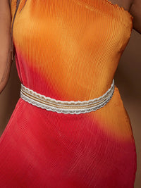 Thumbnail for Traditional  Silver Gold Scallop Saree Waist Belt