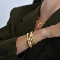Thumbnail for white enamel bangle bracelet