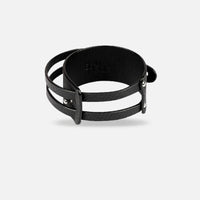 Thumbnail for Stylish black leather wristband for men