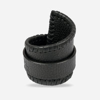 Thumbnail for mens designer black leather bracelet